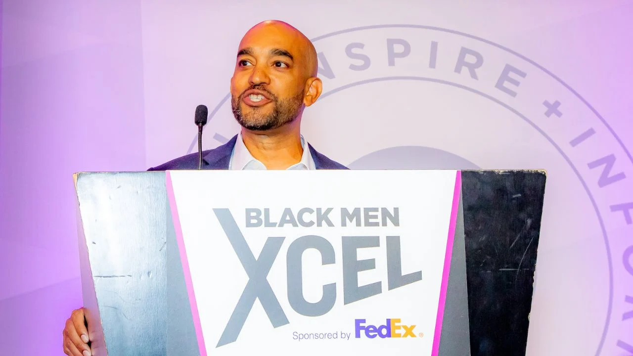 Stephen speaking at Black Men XCEL